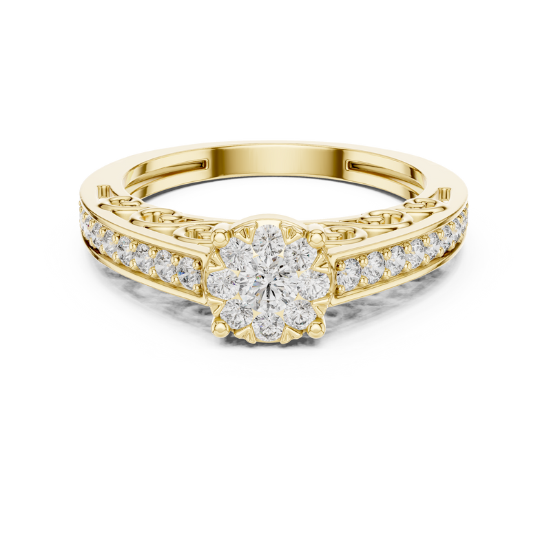 Ladies Ring 19#120029L - Yellow Gold - Image