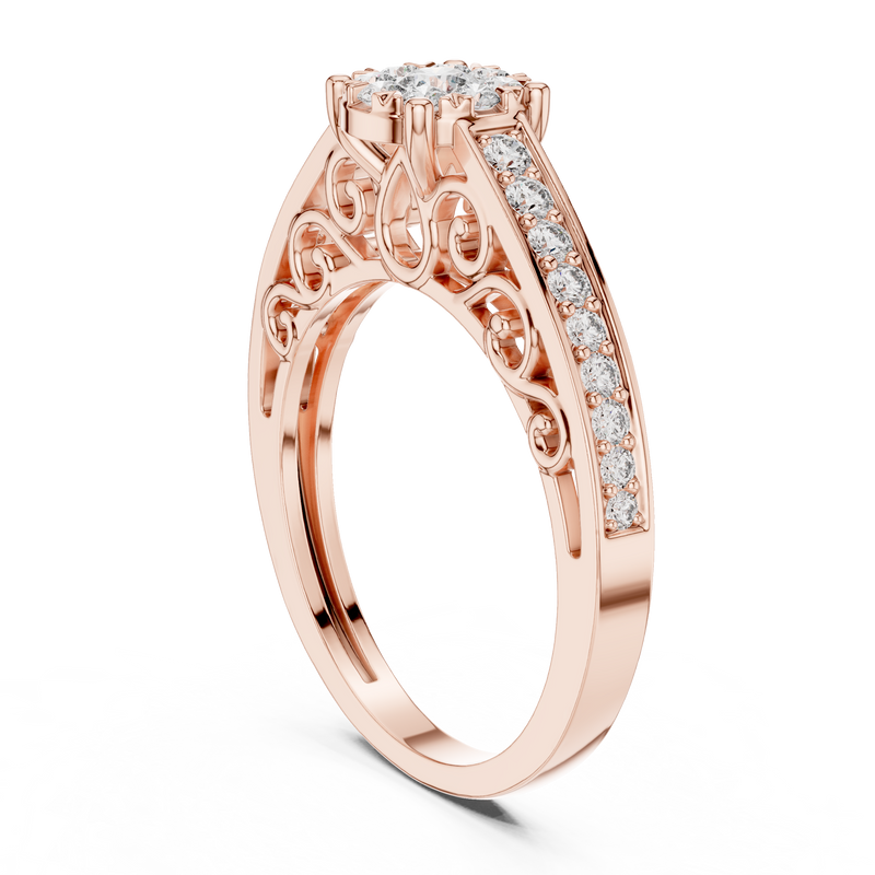 Ladies Ring 19#120029L - Rose Gold - Image