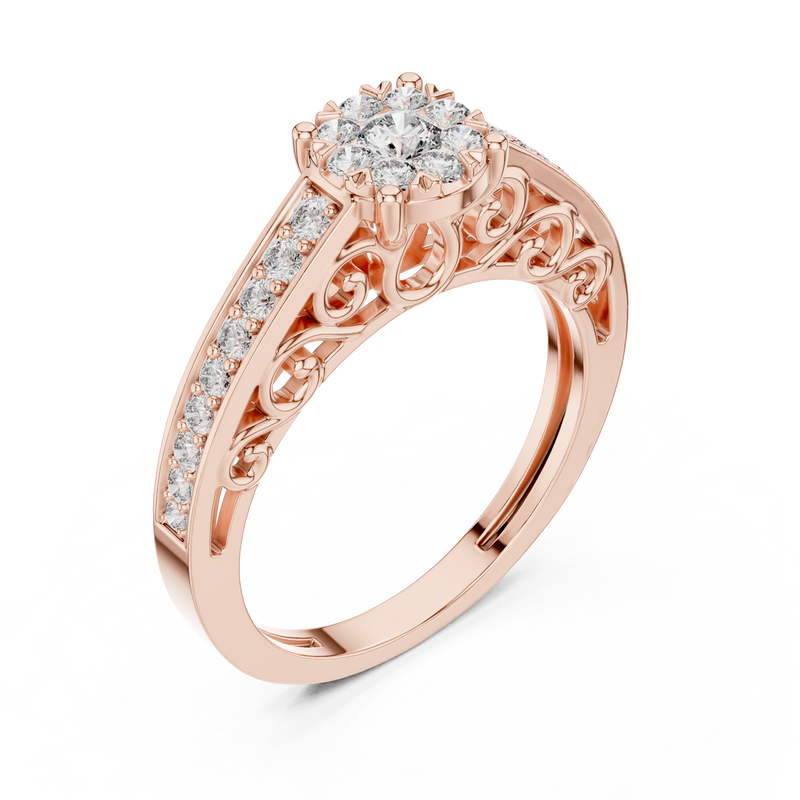 Ladies Ring 19#120029L - Rose Gold - Image