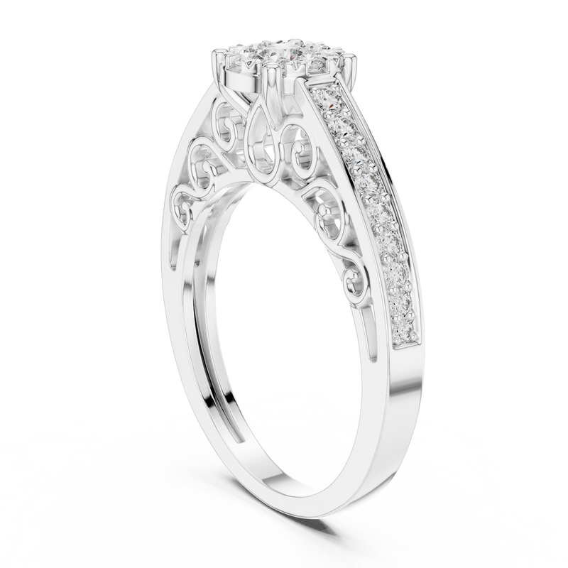 Ladies Ring 19#120029L - White Gold - Image