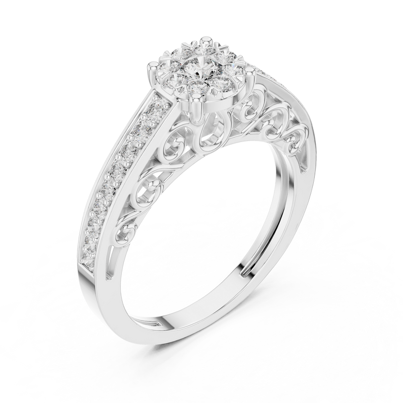Ladies Ring 19#120029L - White Gold - Image