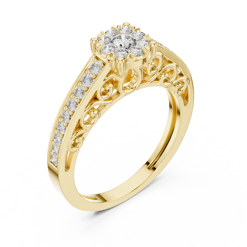 Ladies Ring 19#120029L - Yellow Gold - Image
