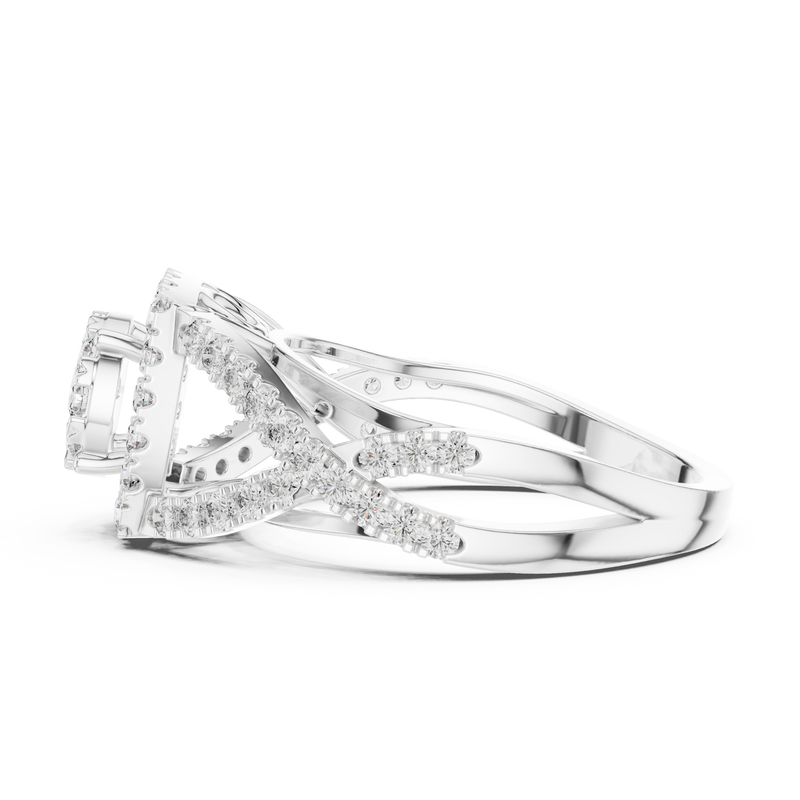 Ladies Ring 19#120030L@7 - White Gold - Image