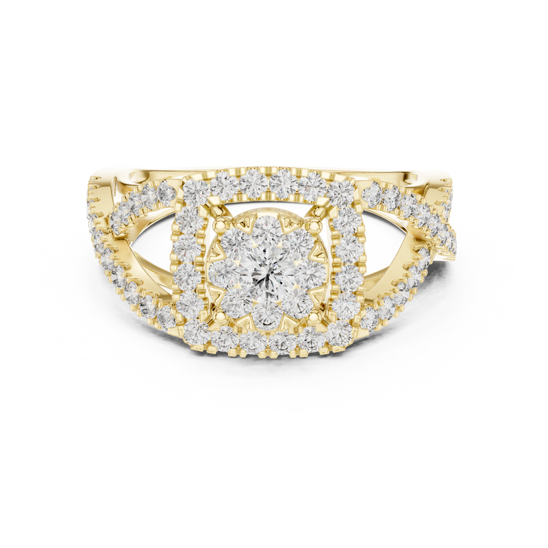 Ladies Ring 19#120030L@7 - Yellow Gold - Image