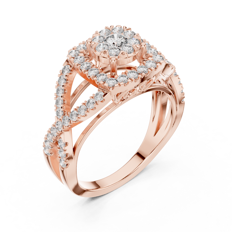 Ladies Ring 19#120030L@7 - Rose Gold - Image