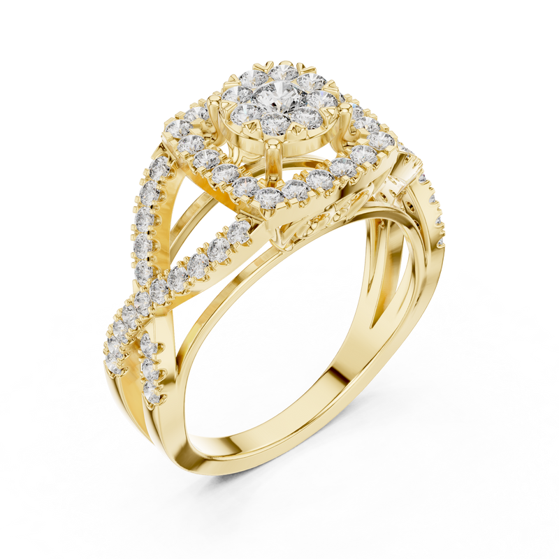 Ladies Ring 19#120030L@7 - Yellow Gold - Image