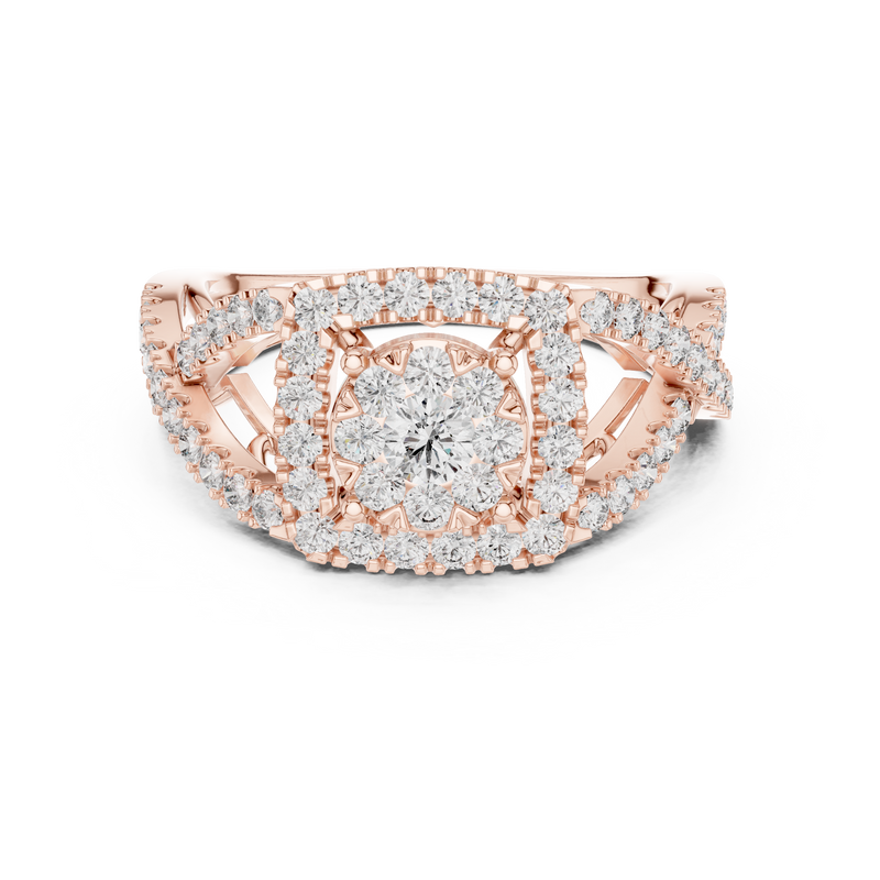 Ladies Ring 19#120031L - Rose Gold - Image