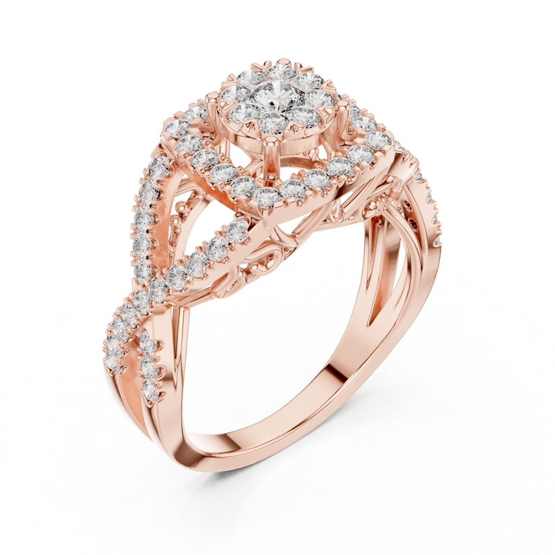 Ladies Ring 19#120031L - Rose Gold - Image
