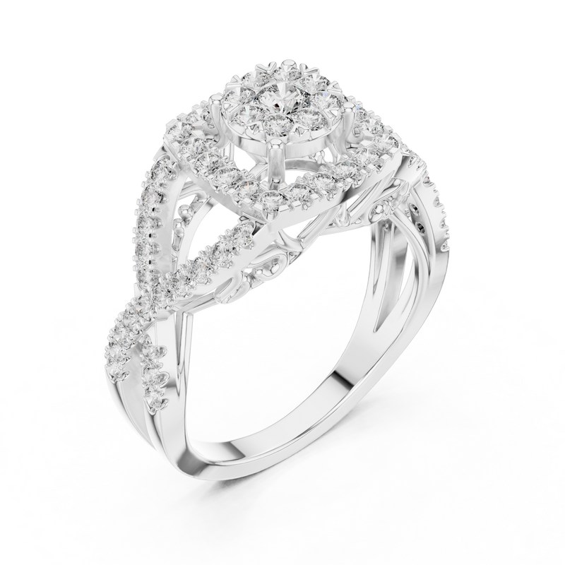 Ladies Ring 19#120031L - White Gold - Image