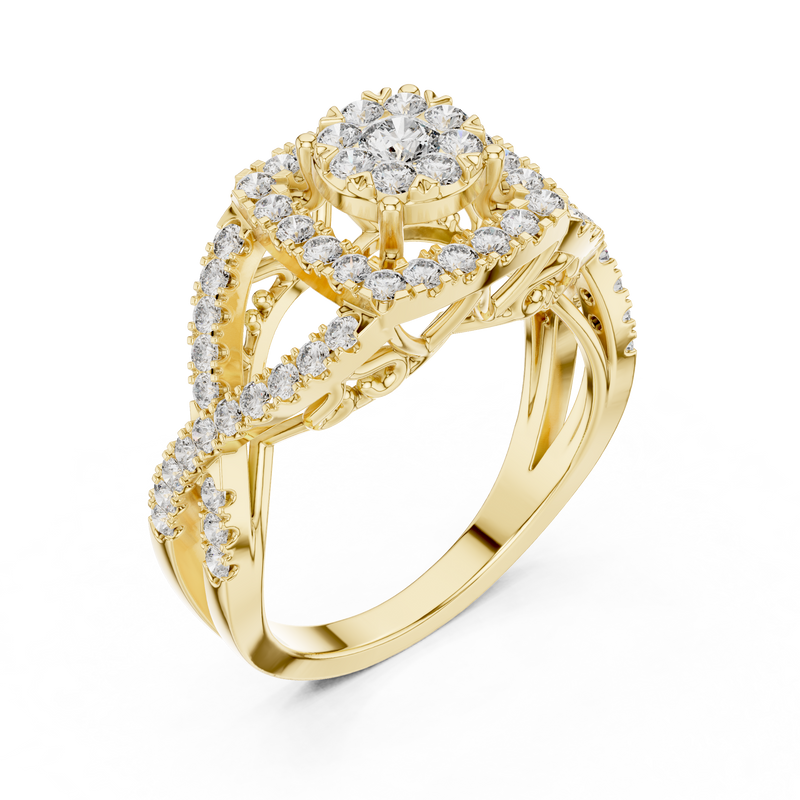 Ladies Ring 19#120031L - Yellow Gold - Image