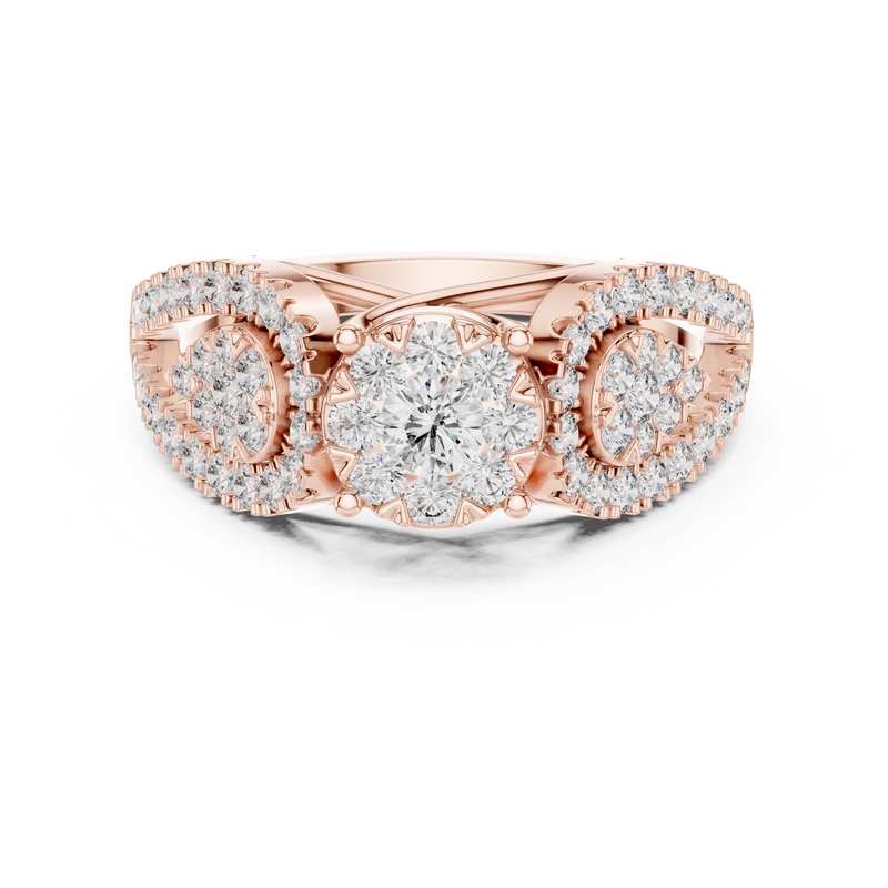 Ladies Ring 19#120032L - Rose Gold - Image
