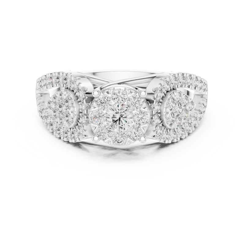 Ladies Ring 19#120032L - White Gold - Image