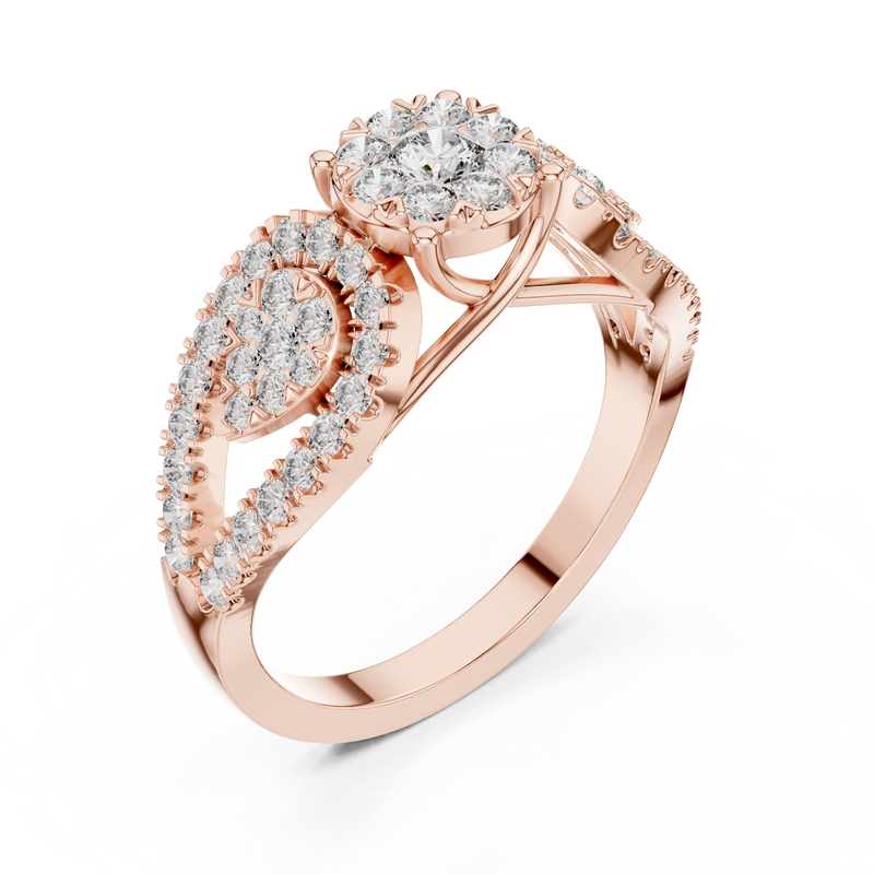 Ladies Ring 19#120032L - Rose Gold - Image