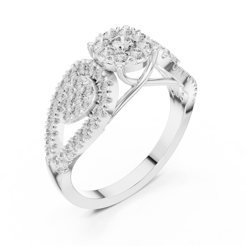 Ladies Ring 19#120032L - White Gold - Image