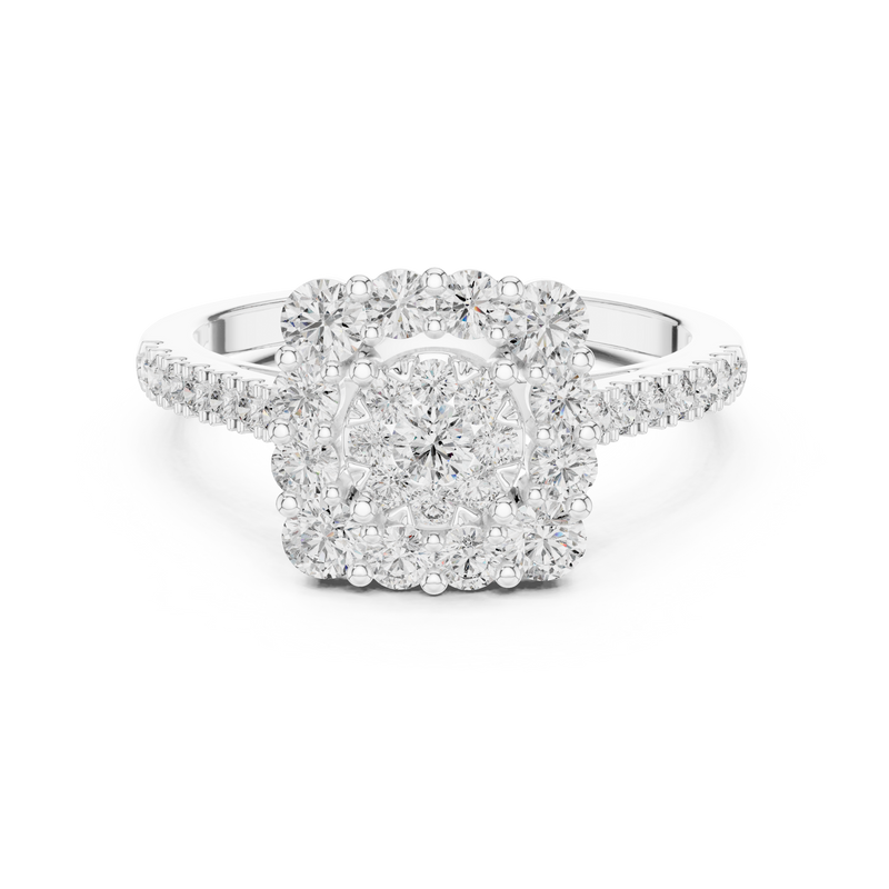 Ladies Ring 19#120033L - White Gold - Image