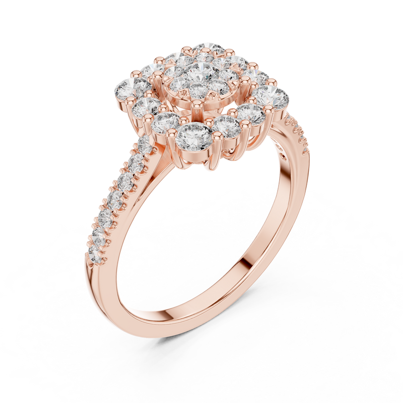 Ladies Ring 19#120033L - Rose Gold - Image