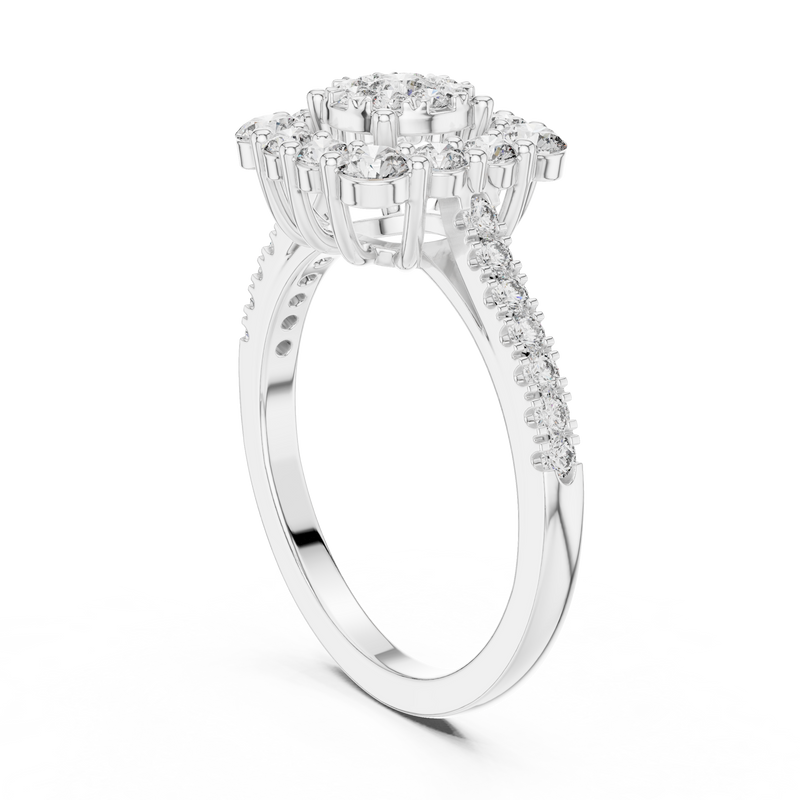 Ladies Ring 19#120033L - White Gold - Image