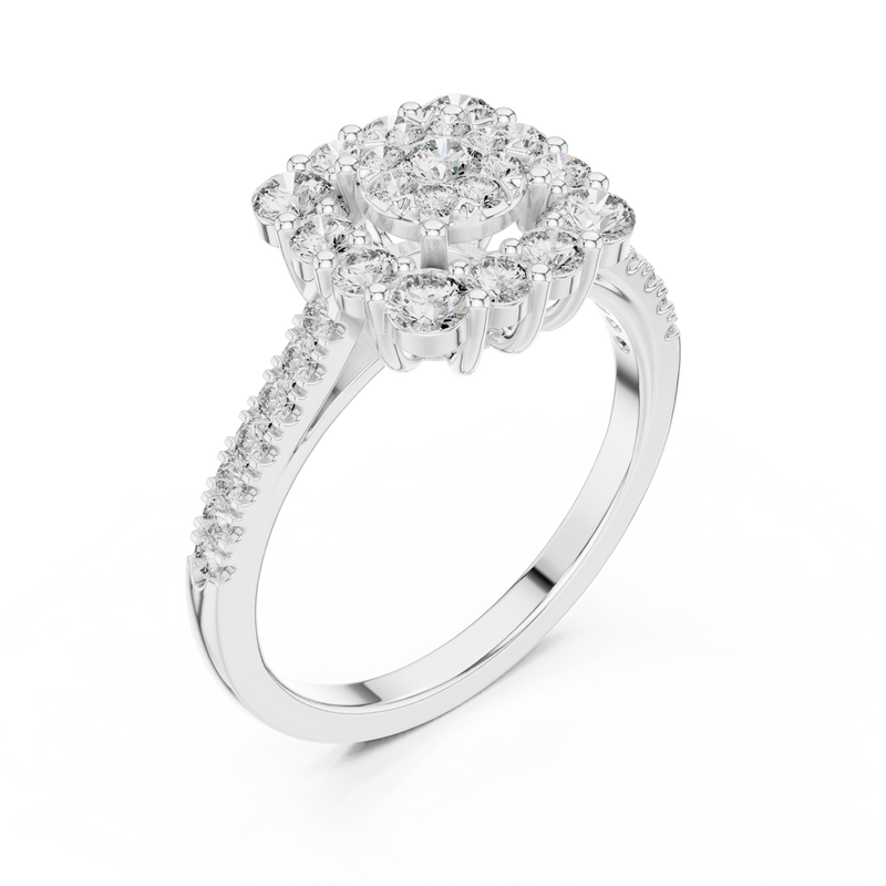 Ladies Ring 19#120033L - White Gold - Image