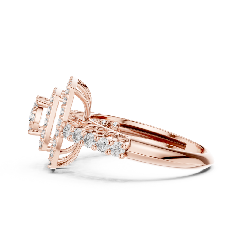 Ladies Ring 19#120034L - Rose Gold - Image