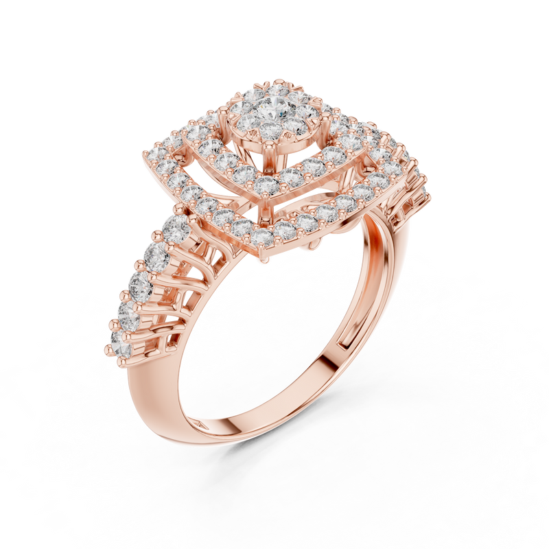 Ladies Ring 19#120034L - Rose Gold - Image