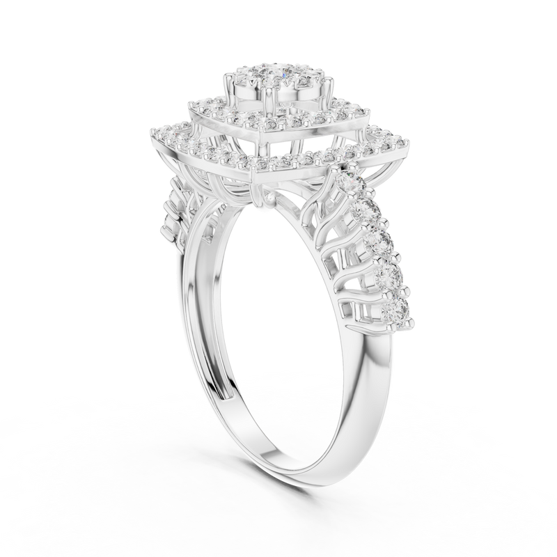 Ladies Ring 19#120034L - White Gold - Image