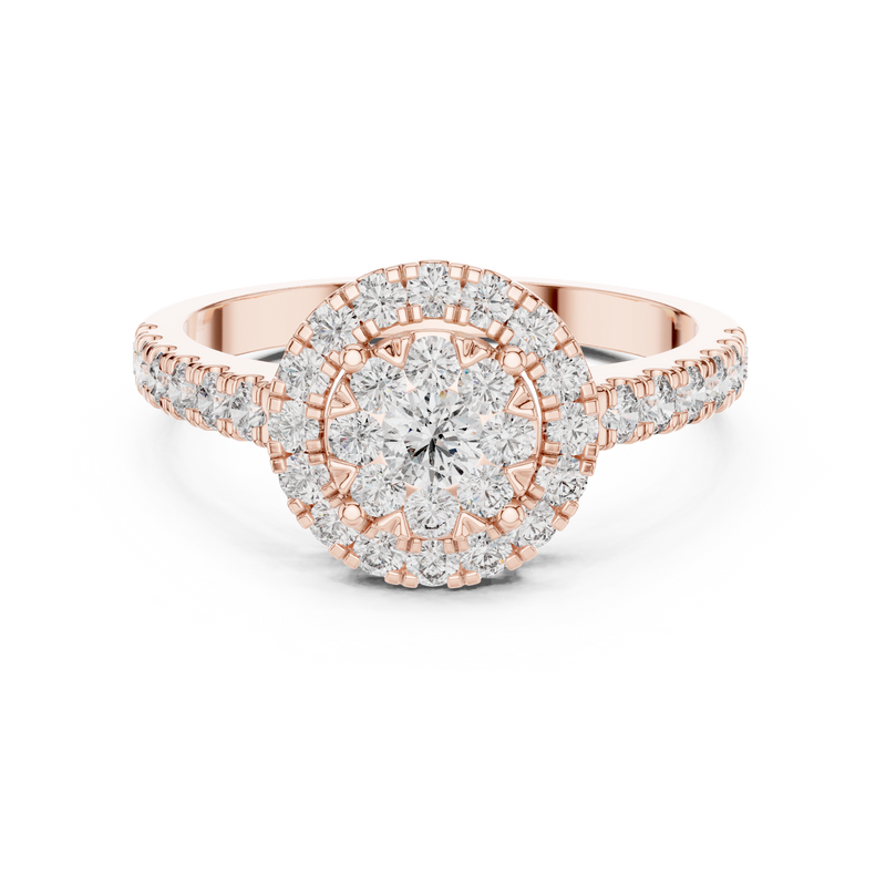 Ladies Ring 19#120035L - Rose Gold - Image