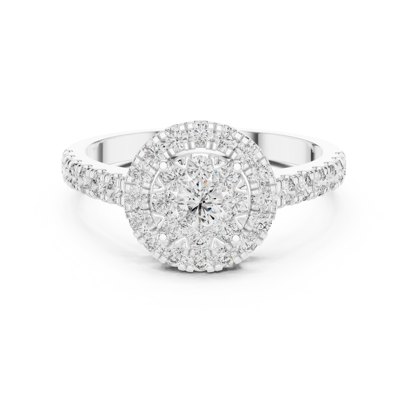 Ladies Ring 19#120035L - White Gold - Image