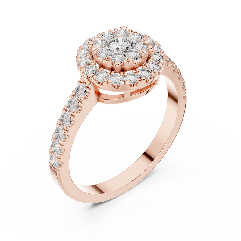 Ladies Ring 19#120035L - Rose Gold - Image