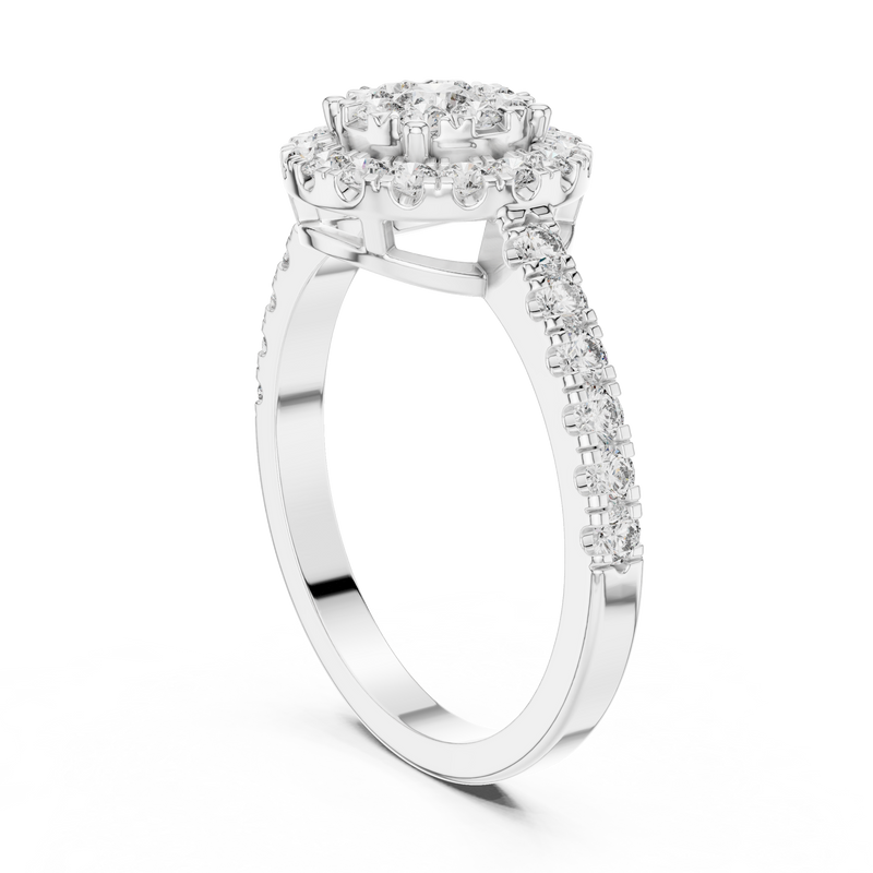 Ladies Ring 19#120035L - White Gold - Image