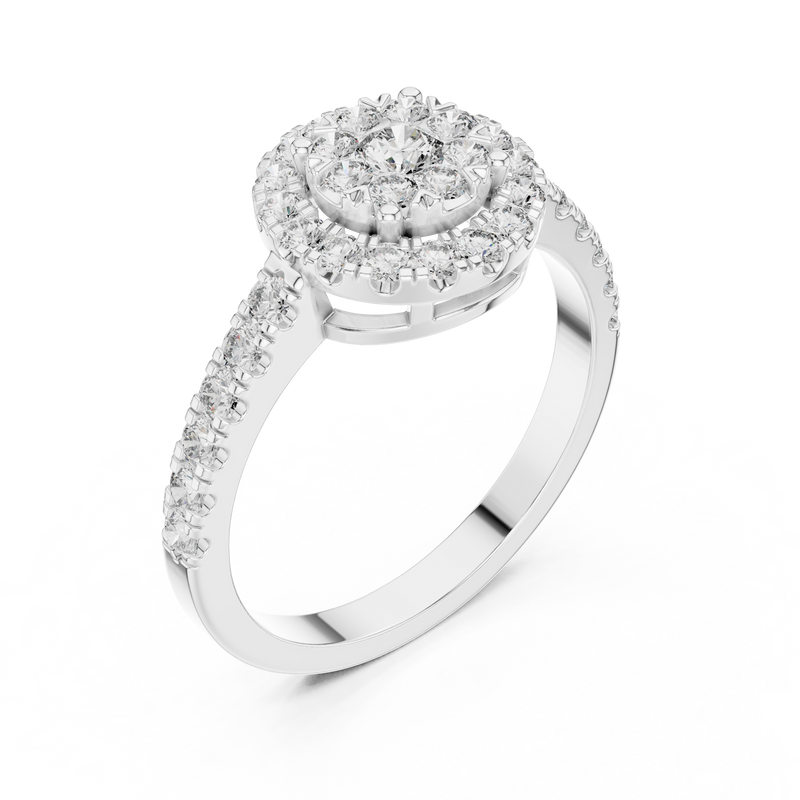 Ladies Ring 19#120035L - White Gold - Image
