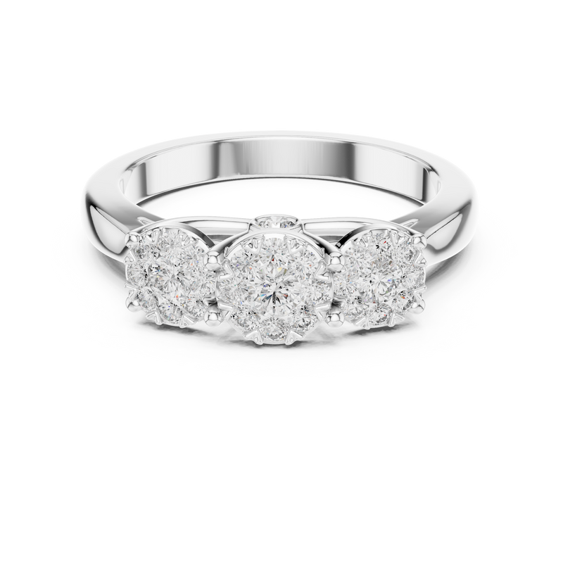 Ladies Ring 19#120036L - White Gold - Image