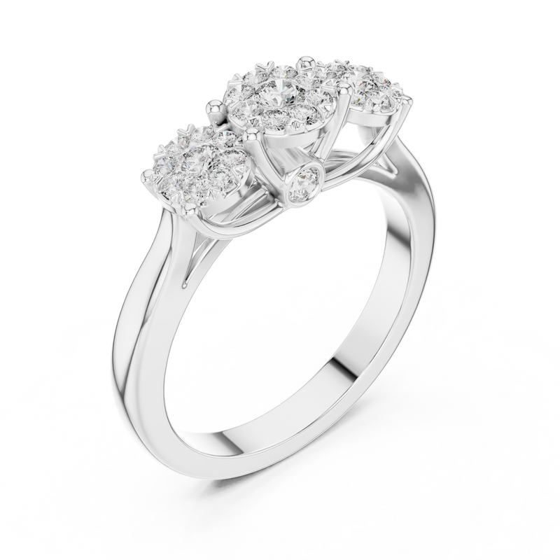 Ladies Ring 19#120036L - White Gold - Image