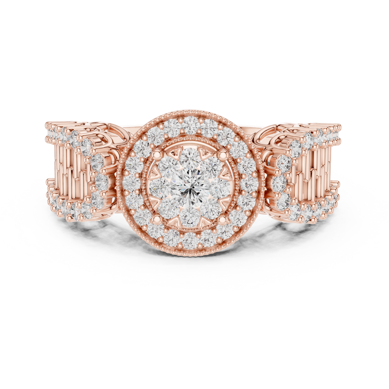 Ladies Ring 19#120037L - Rose Gold - Image