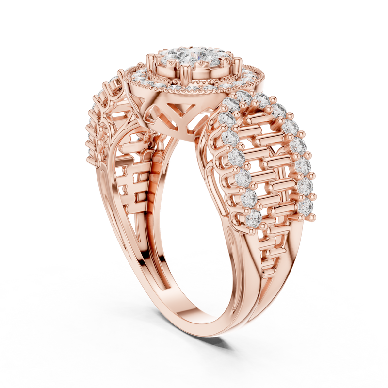 Ladies Ring 19#120037L - Rose Gold - Image