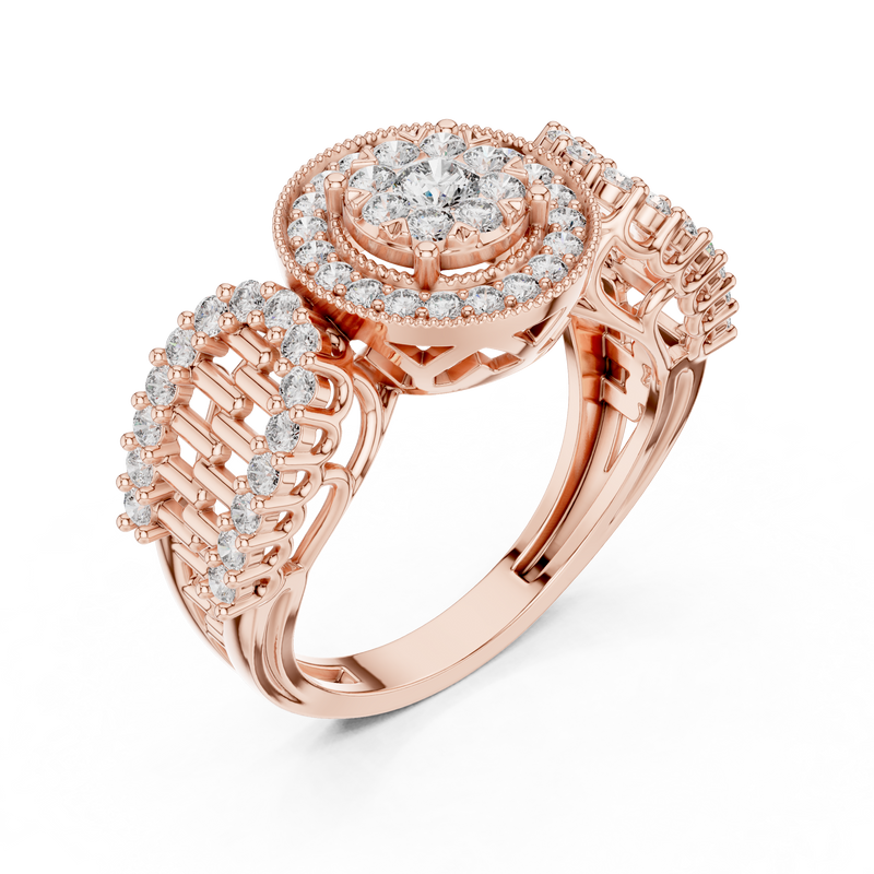 Ladies Ring 19#120037L - Rose Gold - Image