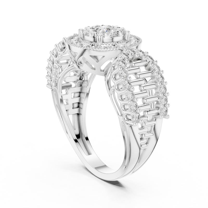 Ladies Ring 19#120037L - White Gold - Image