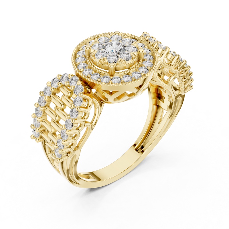 Ladies Ring 19#120037L - Yellow Gold - Image
