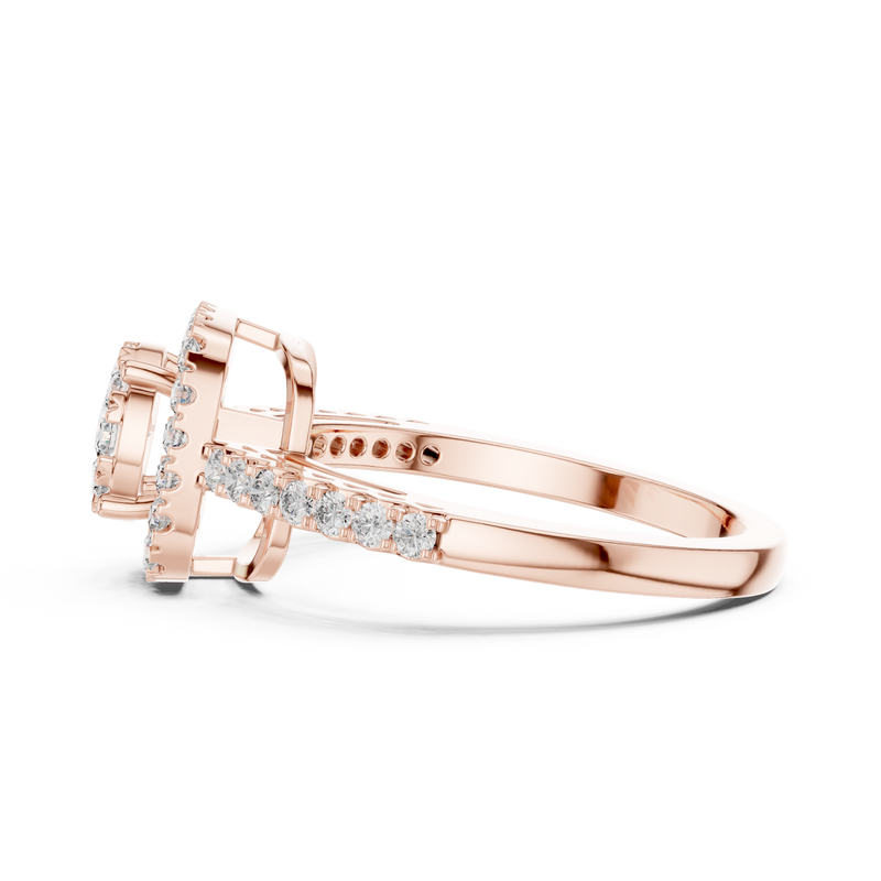 Ladies Ring 19#120038L@7 - Rose Gold - Image