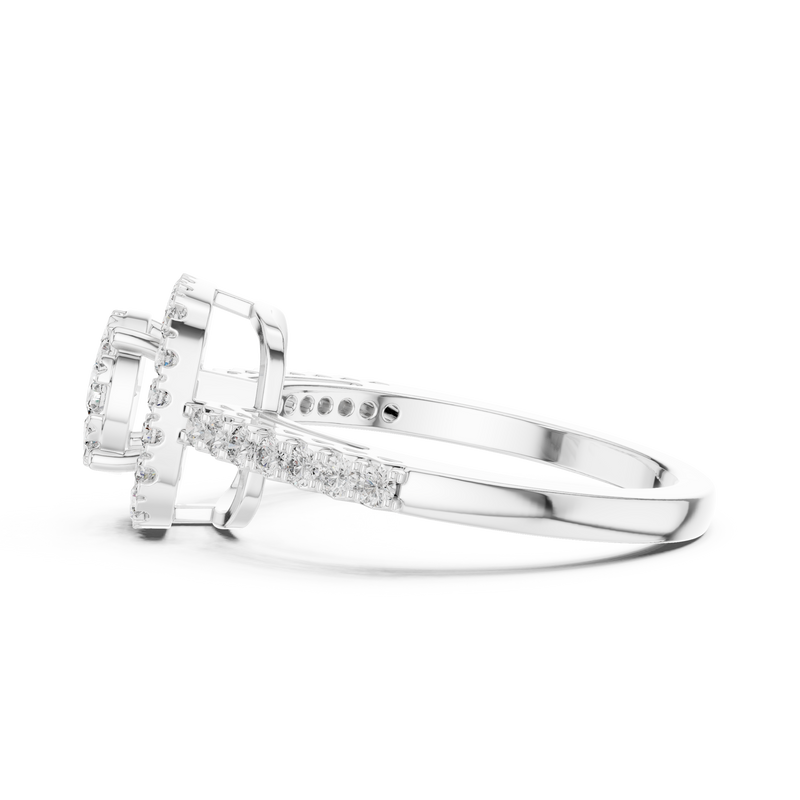 Ladies Ring 19#120038L@7 - White Gold - Image