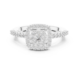 Ladies Ring 19#120038L@7 - White Gold - Image