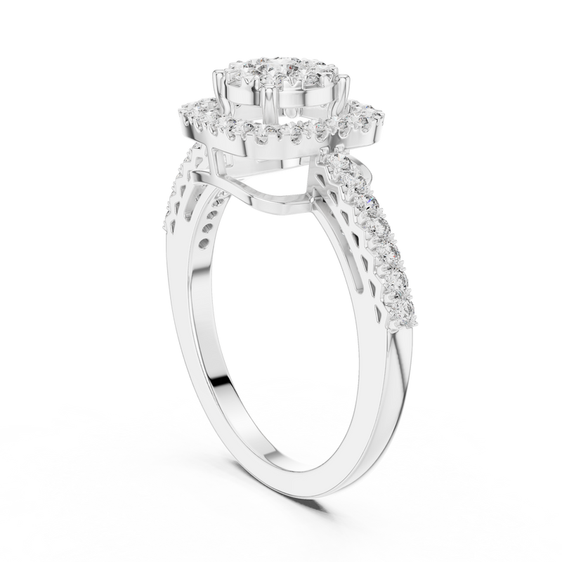 Ladies Ring 19#120038L@7 - White Gold - Image