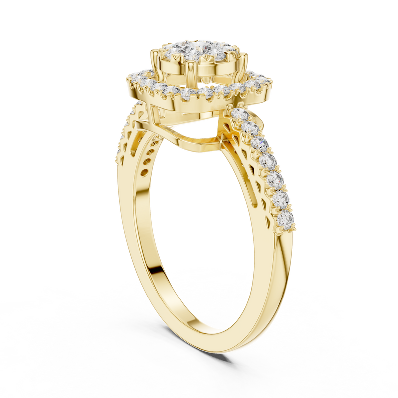 Ladies Ring 19#120038L@7 - Yellow Gold - Image