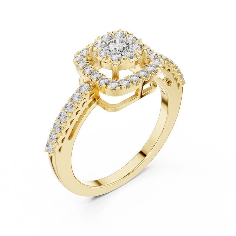 Ladies Ring 19#120038L@7 - Yellow Gold - Image
