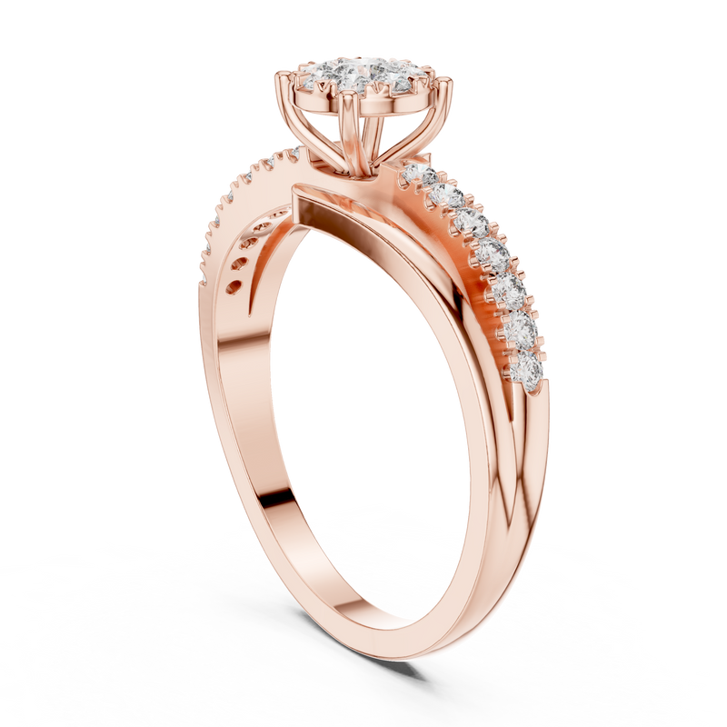Ladies Ring 19#120039L - Rose Gold - Image