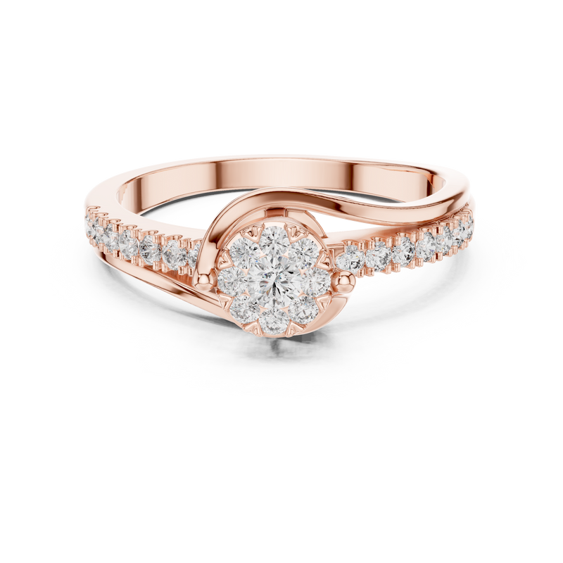 Ladies Ring 19#120040L - Rose Gold - Image