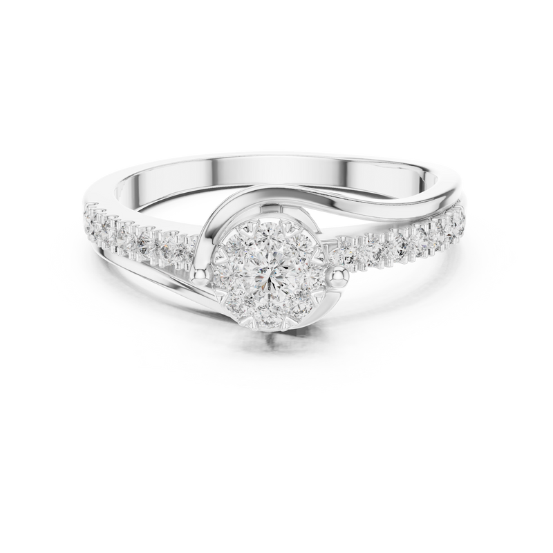 Ladies Ring 19#120040L - White Gold - Image