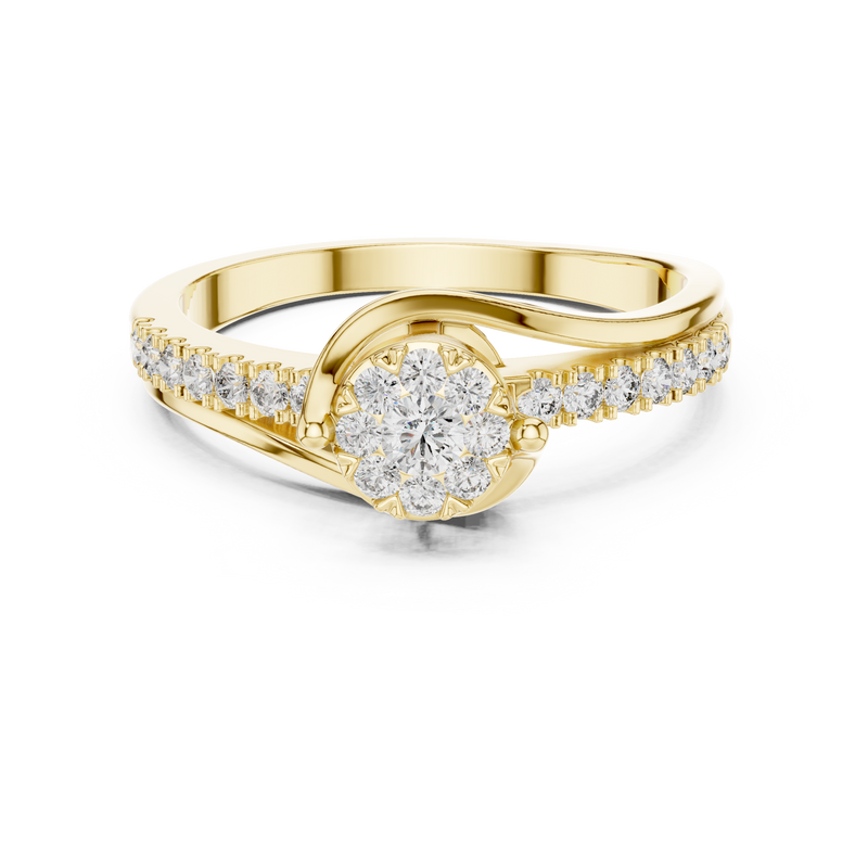 Ladies Ring 19#120040L - Yellow Gold - Image