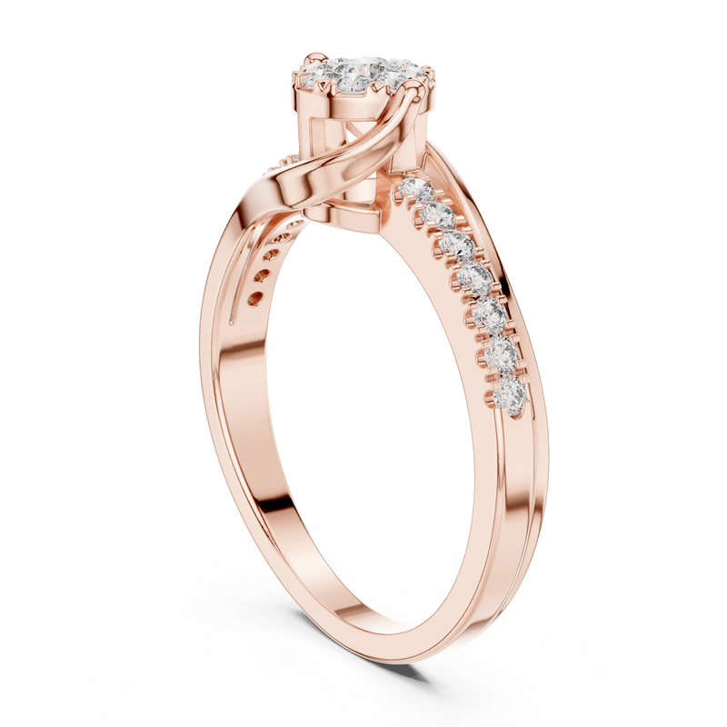 Ladies Ring 19#120040L - Rose Gold - Image