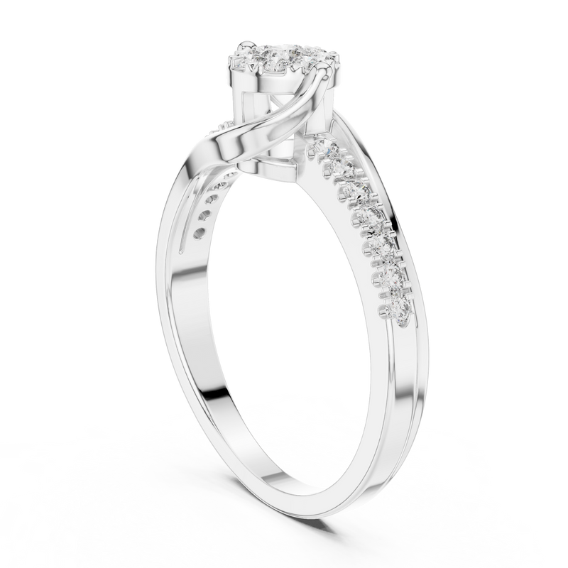 Ladies Ring 19#120040L - White Gold - Image