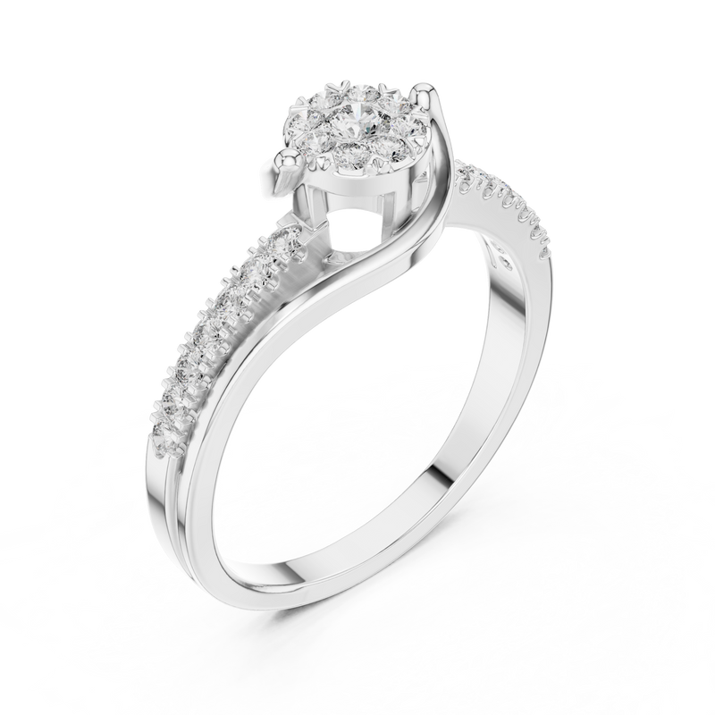 Ladies Ring 19#120040L - White Gold - Image